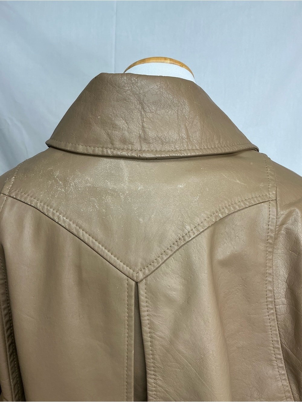 2090 - Danier Taupe Leather Jacket with Rose Lining - Picture 6 of 11